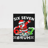 67 Six Seven Bruh Christmas 6 7 Meme  カード (正面)