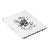 67 Six Seven Bruh Cute Bunny Face with Sunglasses  ノートパッド (アングル)