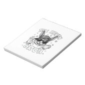 67 Six Seven Bruh Cute Bunny Face with Sunglasses  ノートパッド (回転)