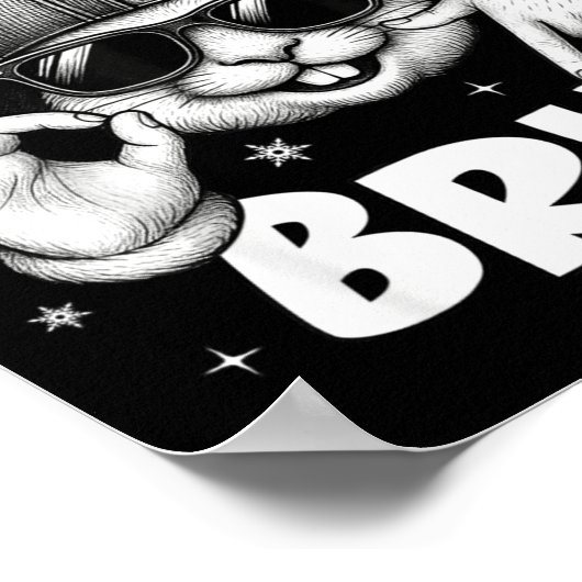 67 Six Seven Bruh Cute Bunny Face With Sungles Eas ポスター (角)