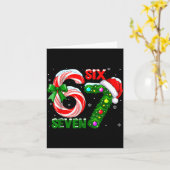 67 Six Seven Bruh Funny Christmas 6 7 Meme Men Wom カード (黄色い花)