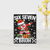 67 Six Seven Bruh Funny Christmas 6 7 Meme Men Wom カード (黄色い花)