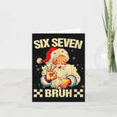67 Six Seven Bruh Funny Christmas 6 7 Meme Men Wom カード (正面)