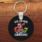 67 Six Seven Bruh Funny Christmas 6 7 Meme Men Wom キーホルダー (正面)