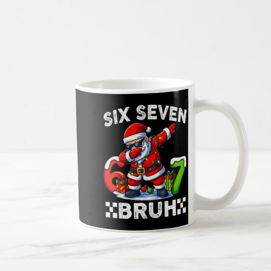 67 Six Seven Bruh Funny Christmas 6 7 Meme Men Wom コーヒーマグカップ (右)