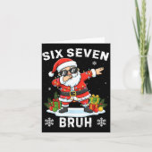 67 Six Seven Bruh Funny Christmas Meme Trend Tee  カード (正面)