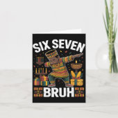 67 Six Seven Bruh Kwanzaa Dabbing 6 7 Meme Funny C カード (正面)