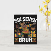 67 Six Seven Bruh Kwanzaa Dabbing 6 7 Meme Funny C カード (黄色い花)