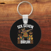 67 Six Seven Bruh Kwanzaa Dabbing 6 7 Meme Funny C キーホルダー (正面)