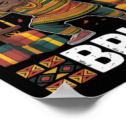 67 Six Seven Bruh Kwanzaa Dabbing 6 7 Meme Funny C ポスター (角)