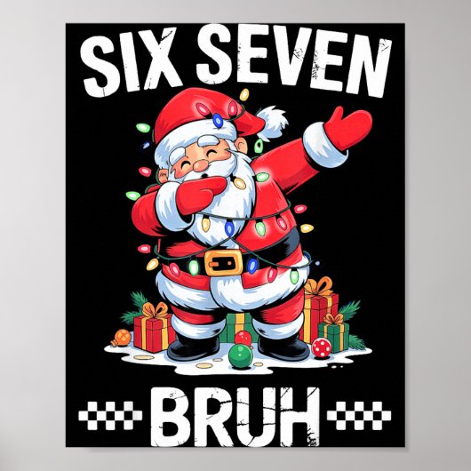 67 Six Seven Burh クリスマス 6 7 インターネット・ミーム ポスター (正面)