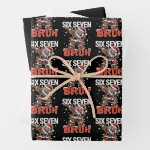 67 Six Seven Burh サンタ ダブ クリスマス 6 7 Meme ラッピングペーパーシート
