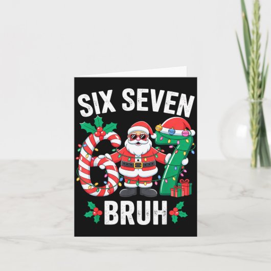 67 Six Seven Burh Christmas 6 7 Meme Pajamas Gen A カード (正面)