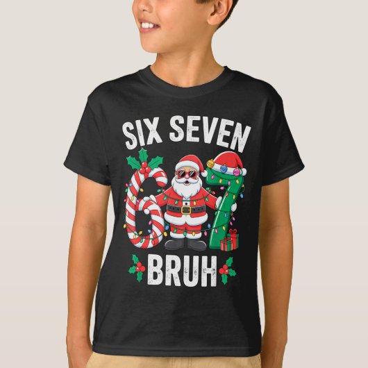 67 Six Seven Burh Christmas 6 7 Meme Pajamas Gen A Tシャツ (正面)