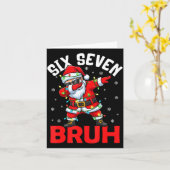 67 Six Seven Burh Funny Christmas 6 7 Meme Men Wom カード (黄色い花)