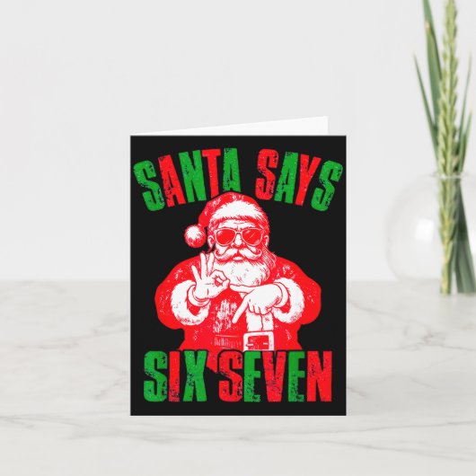 67 Six Seven Burh Funny Christmas 6 7 Meme Men Wom カード (正面)