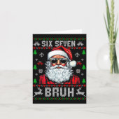 67 Six Seven Burh Funny Christmas 6 7 Meme Men Wom カード (正面)