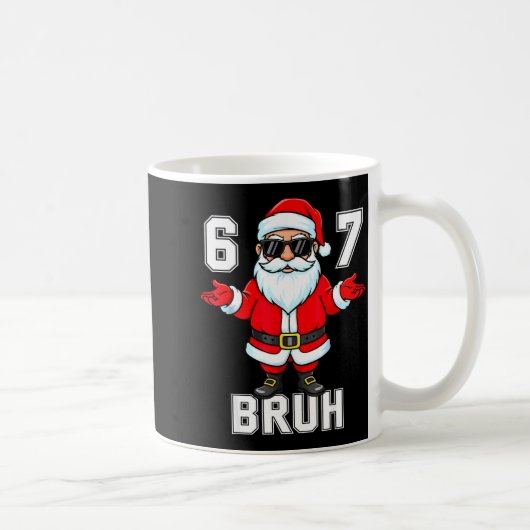 67 Six Seven Burh Funny Christmas 6 7 Meme Men Wom コーヒーマグカップ (右)