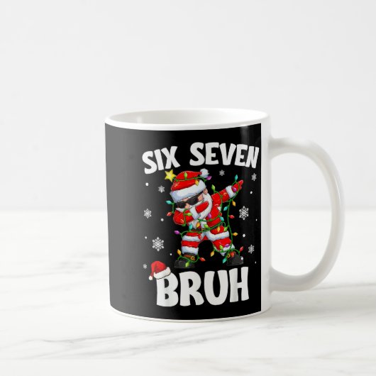 67 Six Seven Burh Funny Christmas 6 7 Meme Men Wom コーヒーマグカップ (右)
