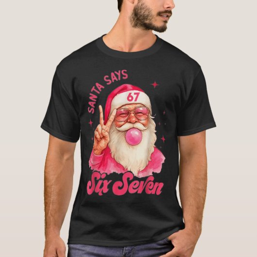 67 Six Seven Burh Funny Christmas 6 7 Meme Men Wom Tシャツ (正面)