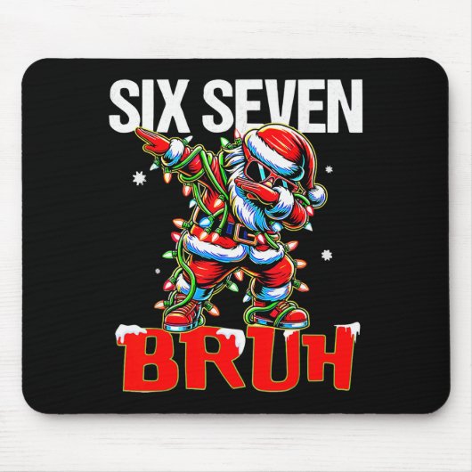 67 Six Seven Burh Santa Christmas 6 7 Meme Men Wom マウスパッド (正面)