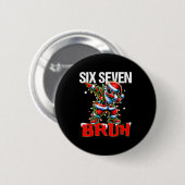 67 Six Seven Burh Santa Christmas 6 7 Meme Men Wom 缶バッジ (正面&裏面)