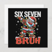 67 Six Seven Burh Santa Dab Christmas 6 7 Meme  シーズンカード (正面/裏面)