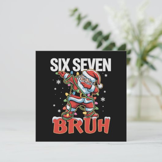 67 Six Seven Burh Santa Dab Christmas 6 7 Meme  シーズンカード (スタンド正面)