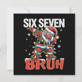 67 Six Seven Burh Santa Dab Christmas 6 7 Meme  シーズンカード (正面)