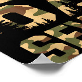 67 Six Seven Camo Deer Buck Meme Funny Hunting Out ポスター (角)