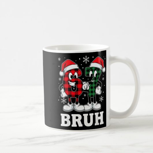67 Six Seven Christmas Bruh Funny Italian Brainrot コーヒーマグカップ (右)
