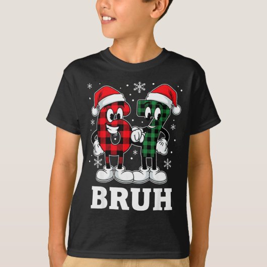 67 Six Seven Christmas Bruh Funny Italian Brainrot Tシャツ (正面)