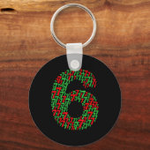 67 Six Seven Christmas Design Funny 6 7 Meme _1  キーホルダー (正面)