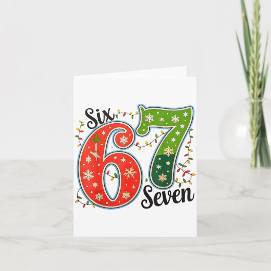 67 Six Seven Christmas Funny Meme 67 Couples Chris カード (正面)