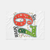 67 Six Seven Christmas Funny Meme 67 Couples Chris フリースブランケット (正面(横))