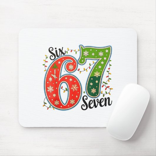 67 Six Seven Christmas Funny Meme 67 Couples Chris マウスパッド (マウス)