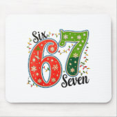 67 Six Seven Christmas Funny Meme 67 Couples Chris マウスパッド (正面)