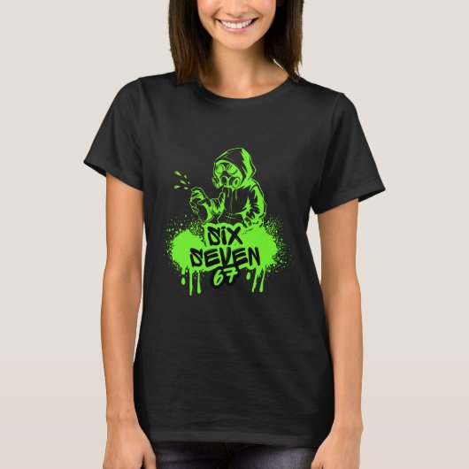 67 Six Seven Christmas Tee Grunge Graffiti Meme Tシャツ (正面)