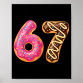 67 Six Seven Donut Meme Funny Sweet Sprinkles  ポスター (正面)