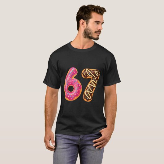 67 Six Seven Donut Meme Funny Sweet Sprinkles  Tシャツ (正面フル)