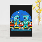 67 Six Seven Fun Meme Funny Design Kids School  カード (黄色い花)