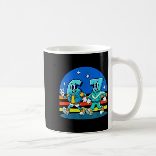 67 Six Seven Fun Meme Funny Design Kids School  コーヒーマグカップ (右)