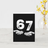 67 Six Seven Funny 6 7 Meme Gen Alpha Slang 6 7 Ha カード (黄色い花)