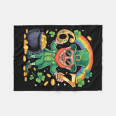 67 Six Seven Funny 6 7 Meme St Patricks Day Leprec フリースブランケット (正面(横))