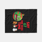 67 Six Seven Funny Christmas 6 7 Meme Joke Men Wom フリースブランケット (正面(横))