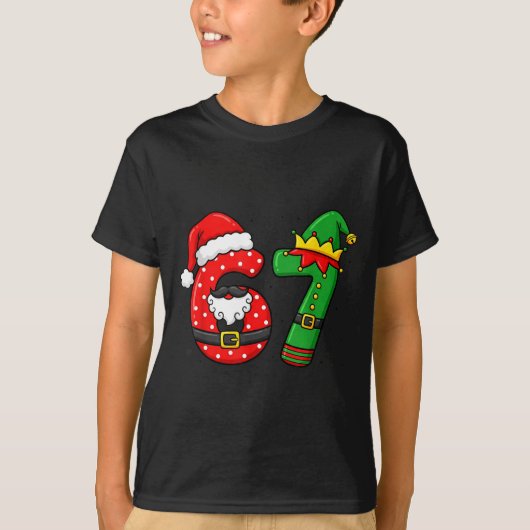 67 Six Seven Funny Christmas 6 7 Meme Xmas Boys Gi Tシャツ (正面)