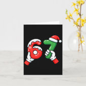 67 Six Seven Funny Christmas 6 7 Meme Xmas Men Wom カード (黄色い花)