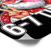 67 Six Seven Funny Christmas 6 7 Santa Meme Men Wo ポスター (角)