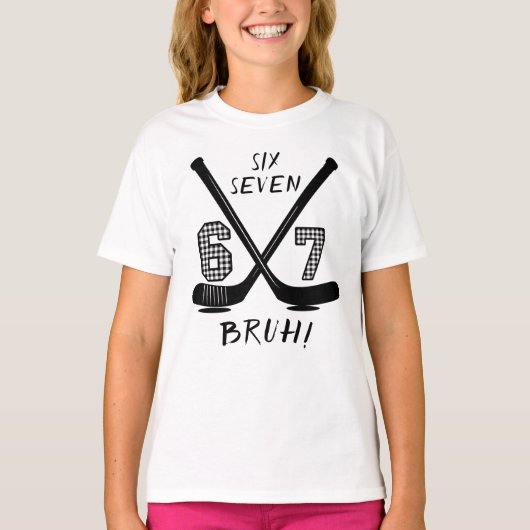 67 Six Seven Funny Meme Brain Rot Meme Tシャツ (正面)
