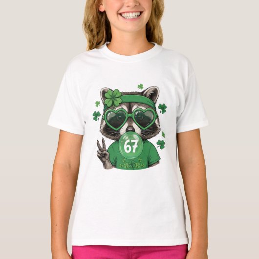 67 Six Seven Green St. Patrick's Day Tシャツ (正面)